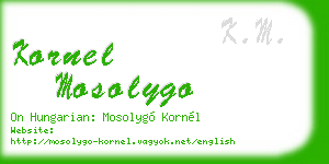 kornel mosolygo business card